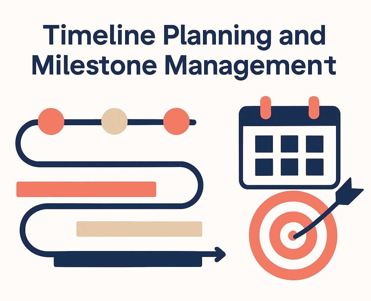 Timeline planning and milestone management: a roadmap, a calendar and a target